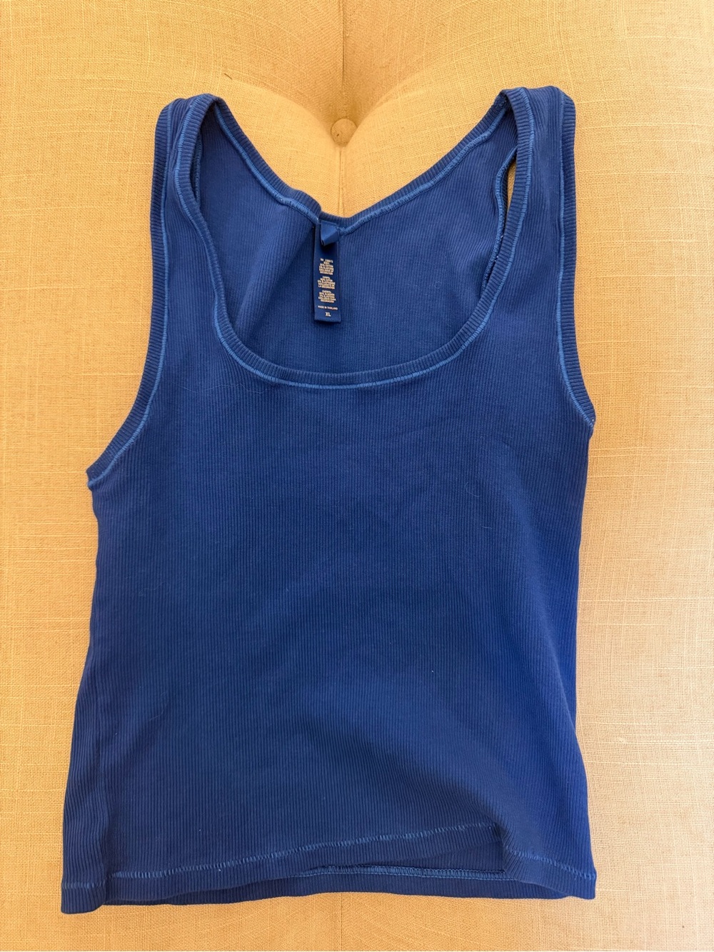 Skims Never Worn Women's Navy Ribbed Tank Top